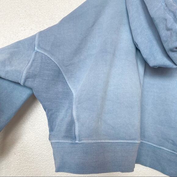 NWT BDG Slouchy Cropped Hoodie Dusty Blue Size Small - Picture 10 of 12